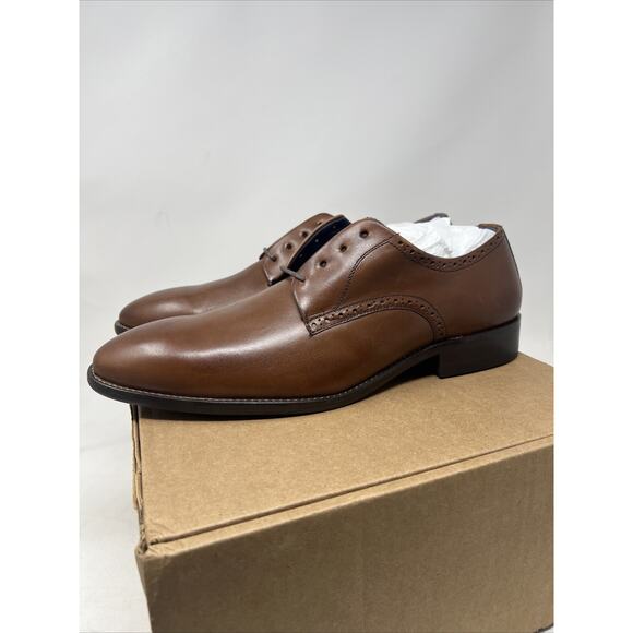 Johnston & Murphy Stockton Plain Toe Shoes US 10 M Brown Dress Lace-Up Shoe NEW main image 13